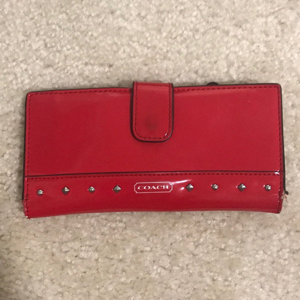 Bright Red Coach Wallet